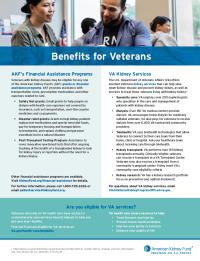 Benefits for Veterans with kidney disease | American Kidney Fund