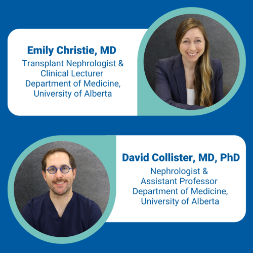Headshot of Dr. Emily Christie (top) and headshot of Dr. David Collister (bottom)