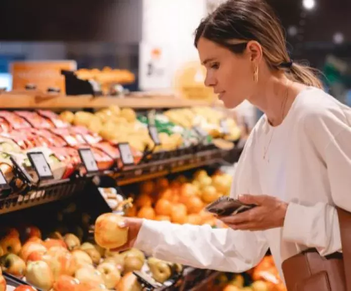Woman at grocery store