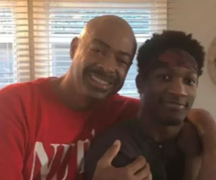 Ellery Payton, an AKF Ambassador advocate, with his son, Caleb.