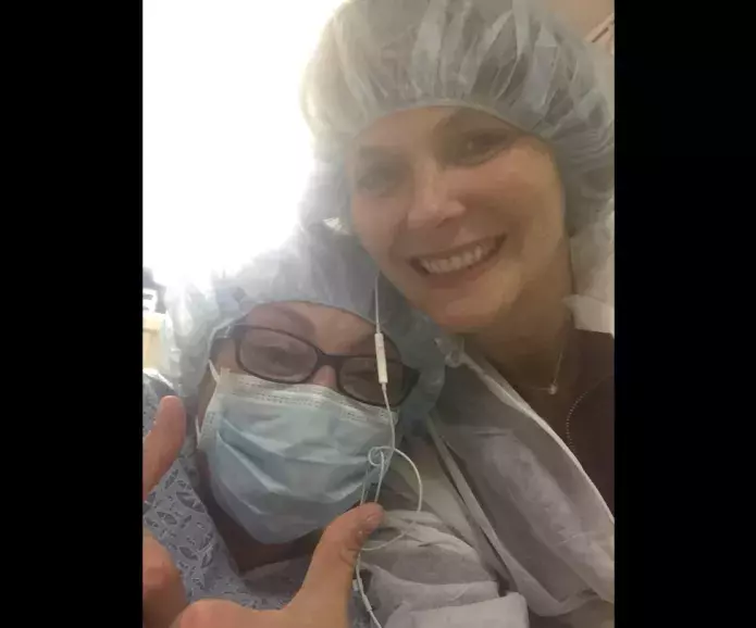 RIley Crowder at the hospital