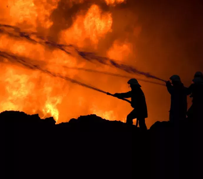 firefighers silhouette
