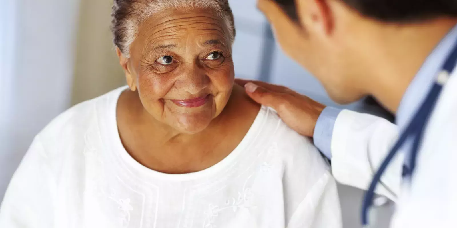 black patient comforted