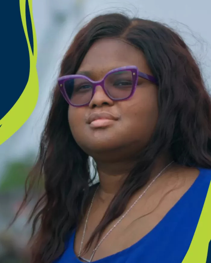 Girl wearing sunglasses